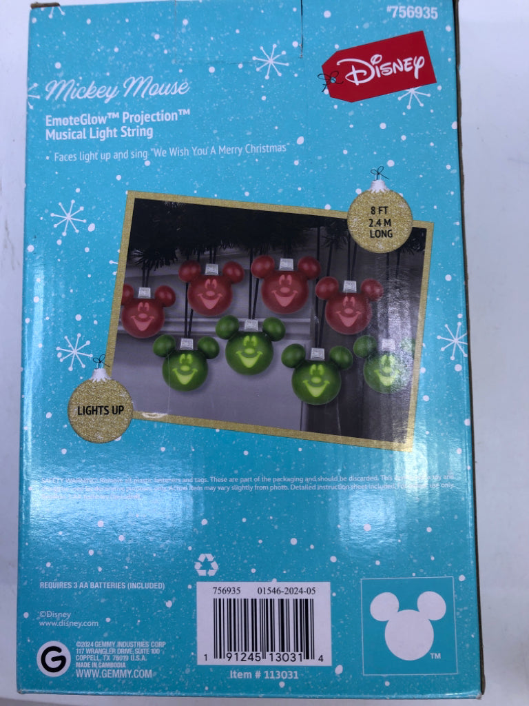NIB MICKEY MOUSE MUSICAL LIGHT STRING.