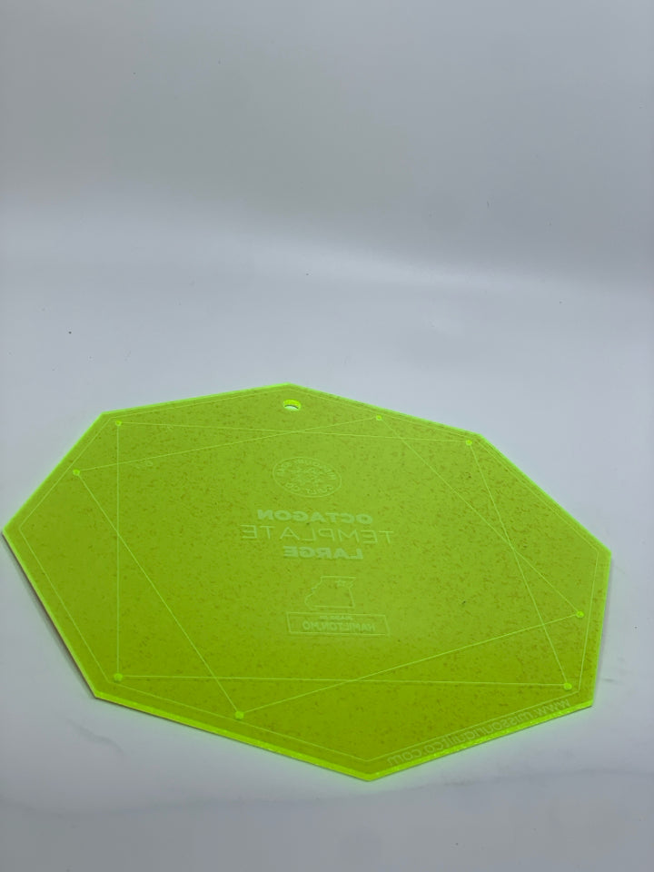 QUILT COMPANY ACRYLIC OCTAGON CUTTING STENCIL.