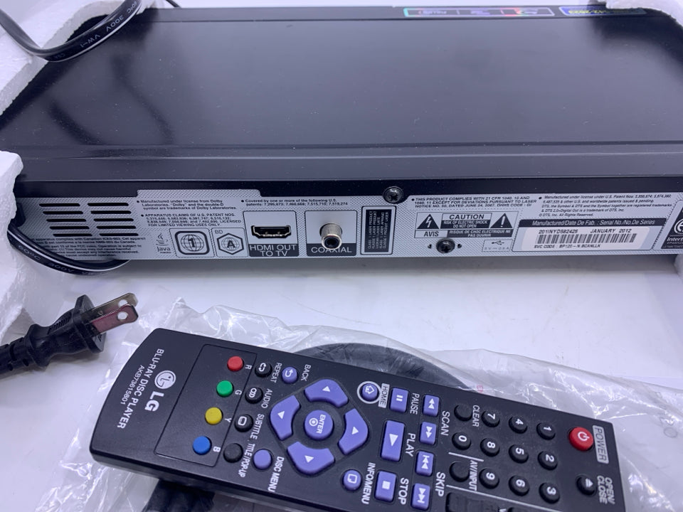 NIB LG BLU-RAY PLAYER.