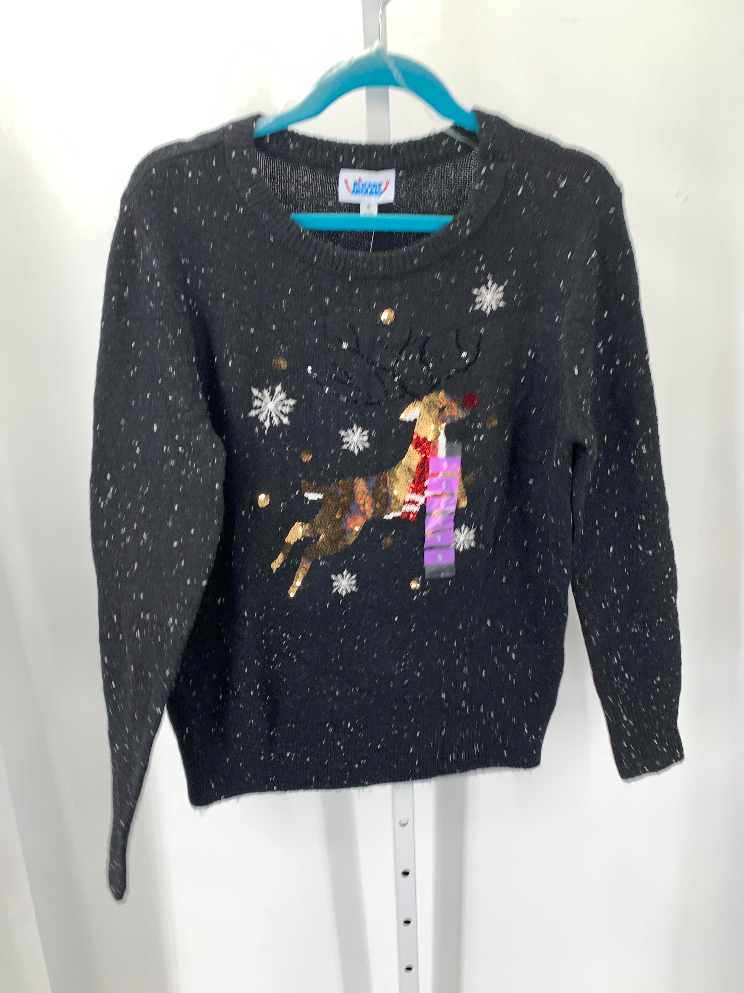 NEW LONG SLV SWEATER SEQUINS REINDEER.