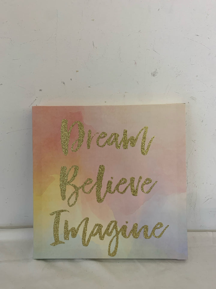 DREAM TIE DYE CANVAS WALL ART.