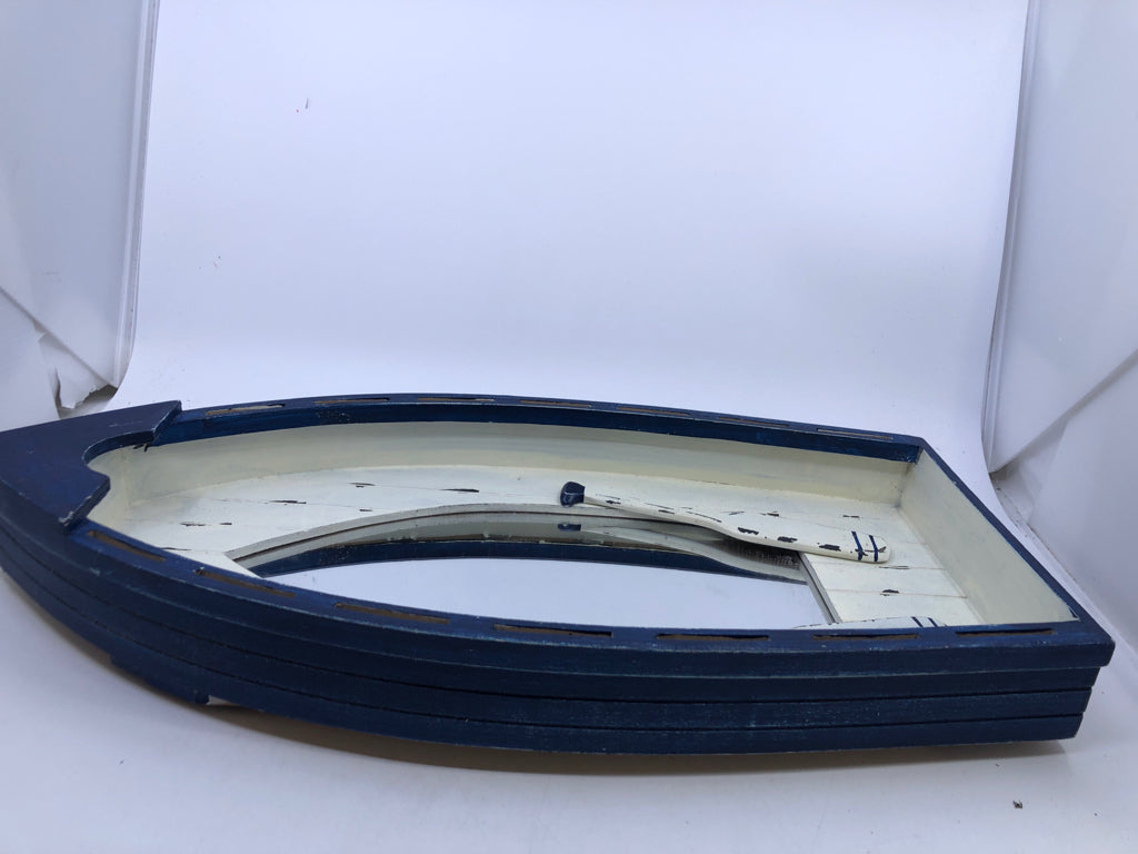 WHITE & BLUE BOAT MIRROR WALL.