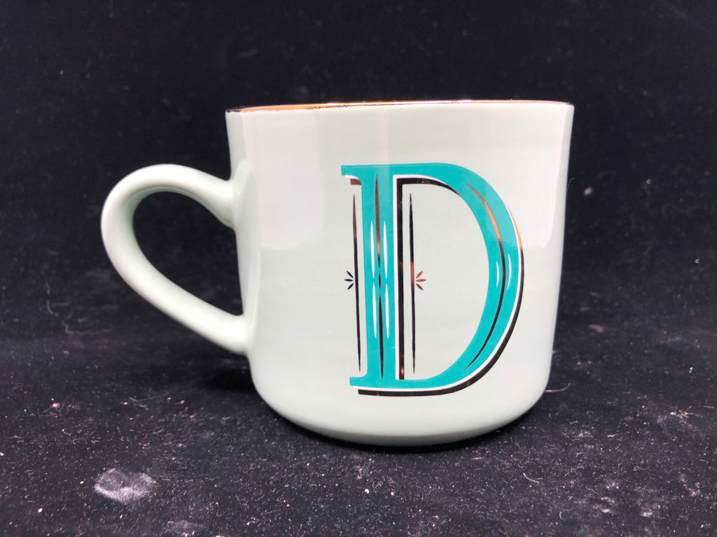 TEAL MUG "D".