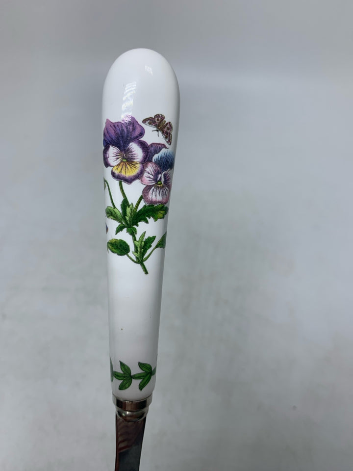 BOTANIC GARDEN PANSIES SLOTTED SERVING SPOON.