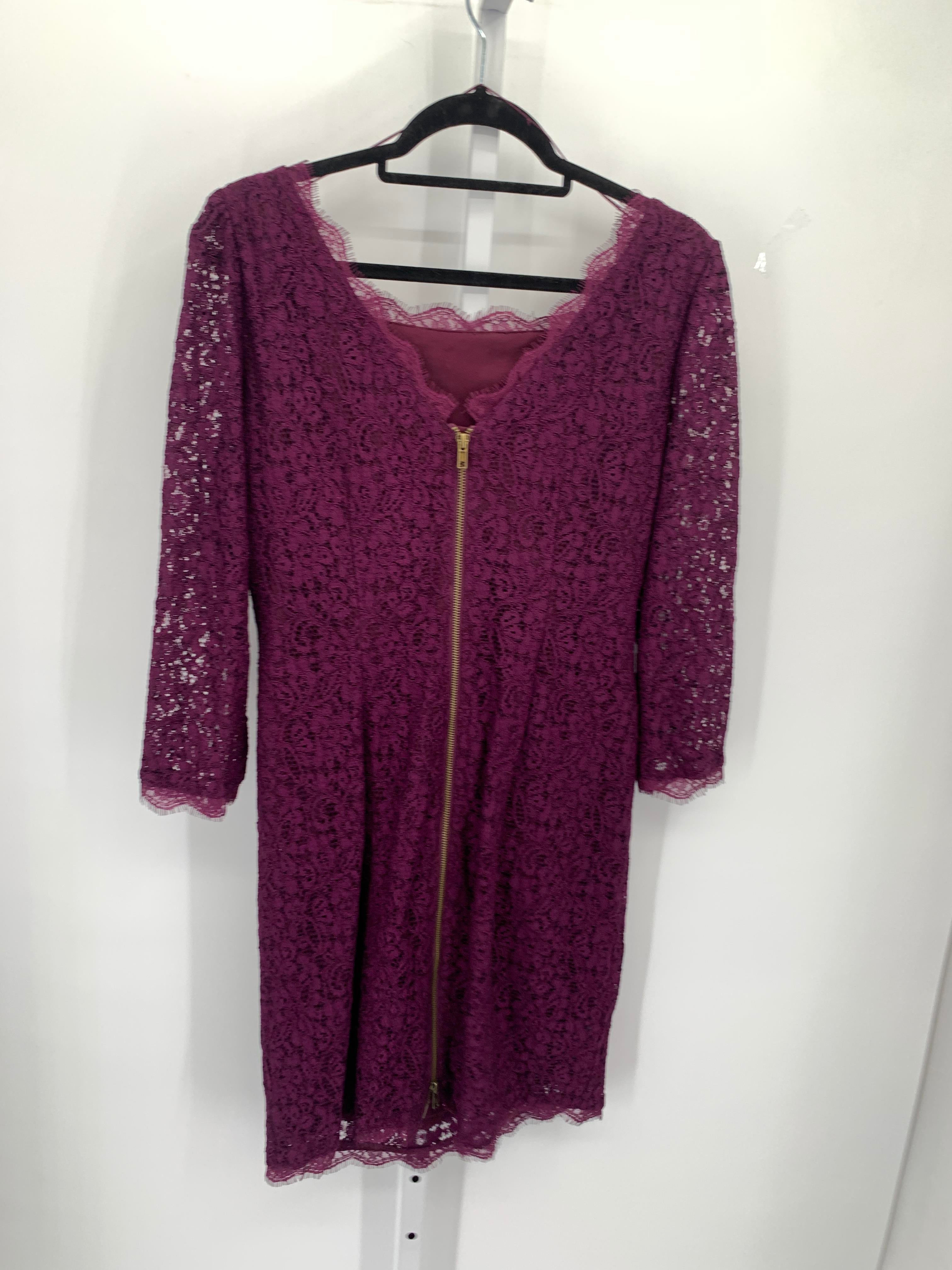 Adrianna Papell Size 10 Misses Long Sleeve Dress