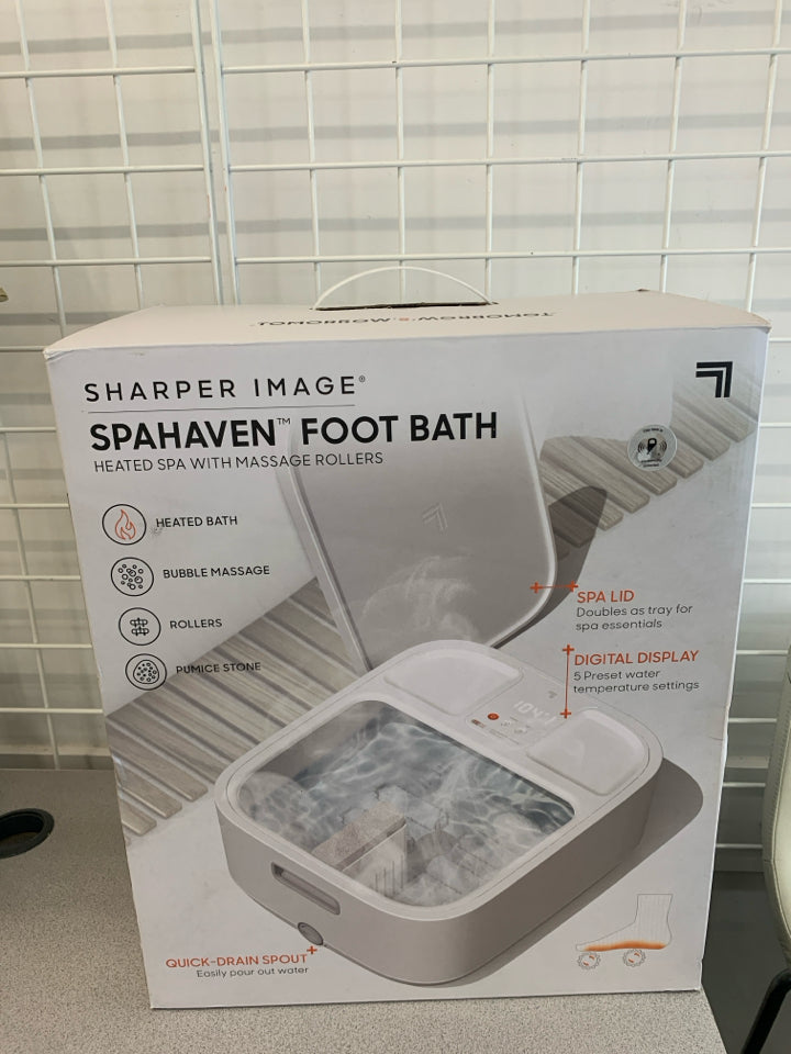 NIB SHARPER IMAGE SPAHAVEN FOOT BATH.