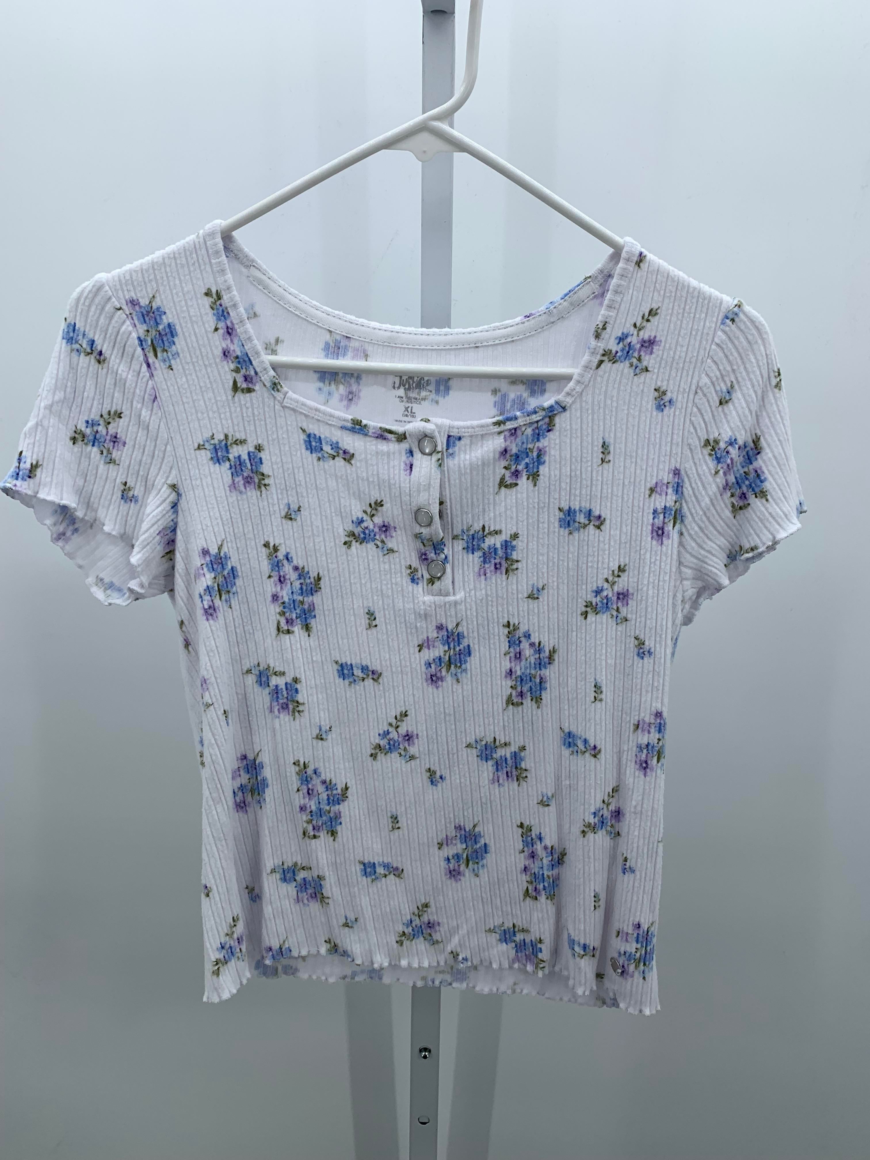 Justice Size 16-18 Girls Short Sleeve Shirt