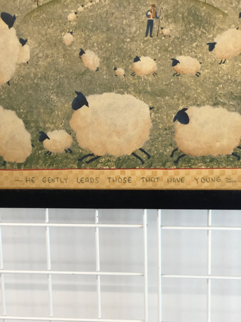 PRIMITIVE SHEEP WALL-HANGING.