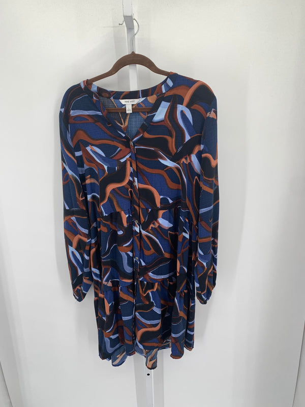 Nine West Size Large Misses Long Sleeve Dress