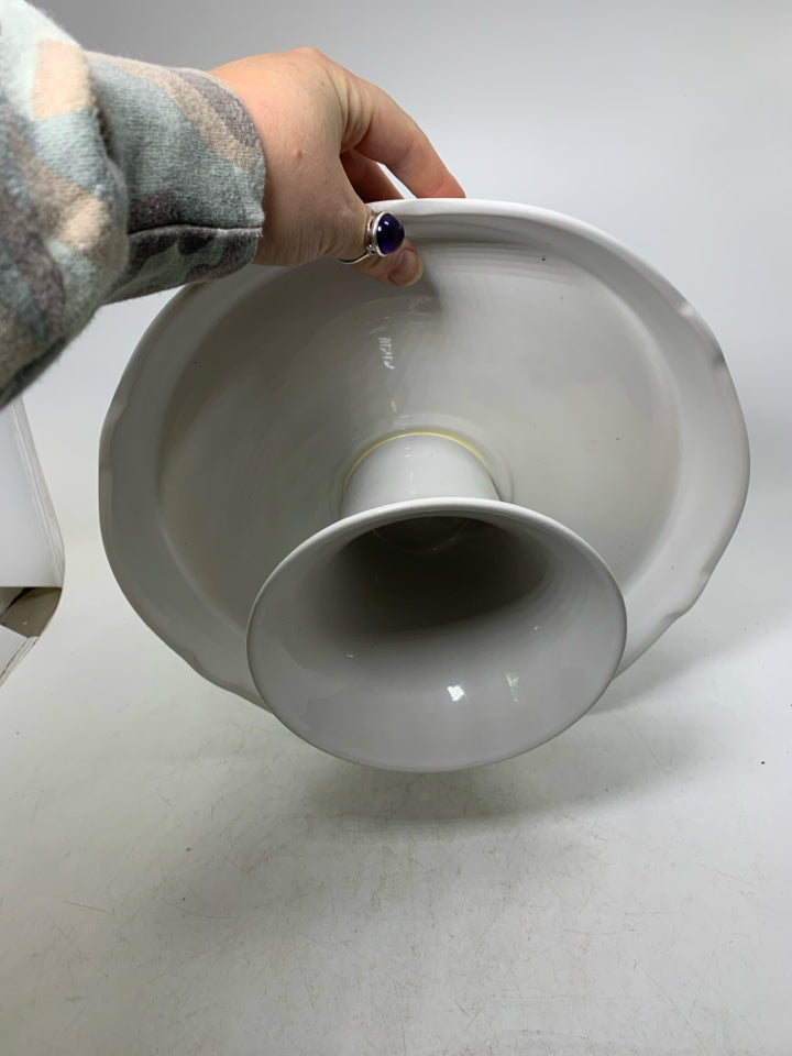 HEAVY CERAMIC CAKE STAND.