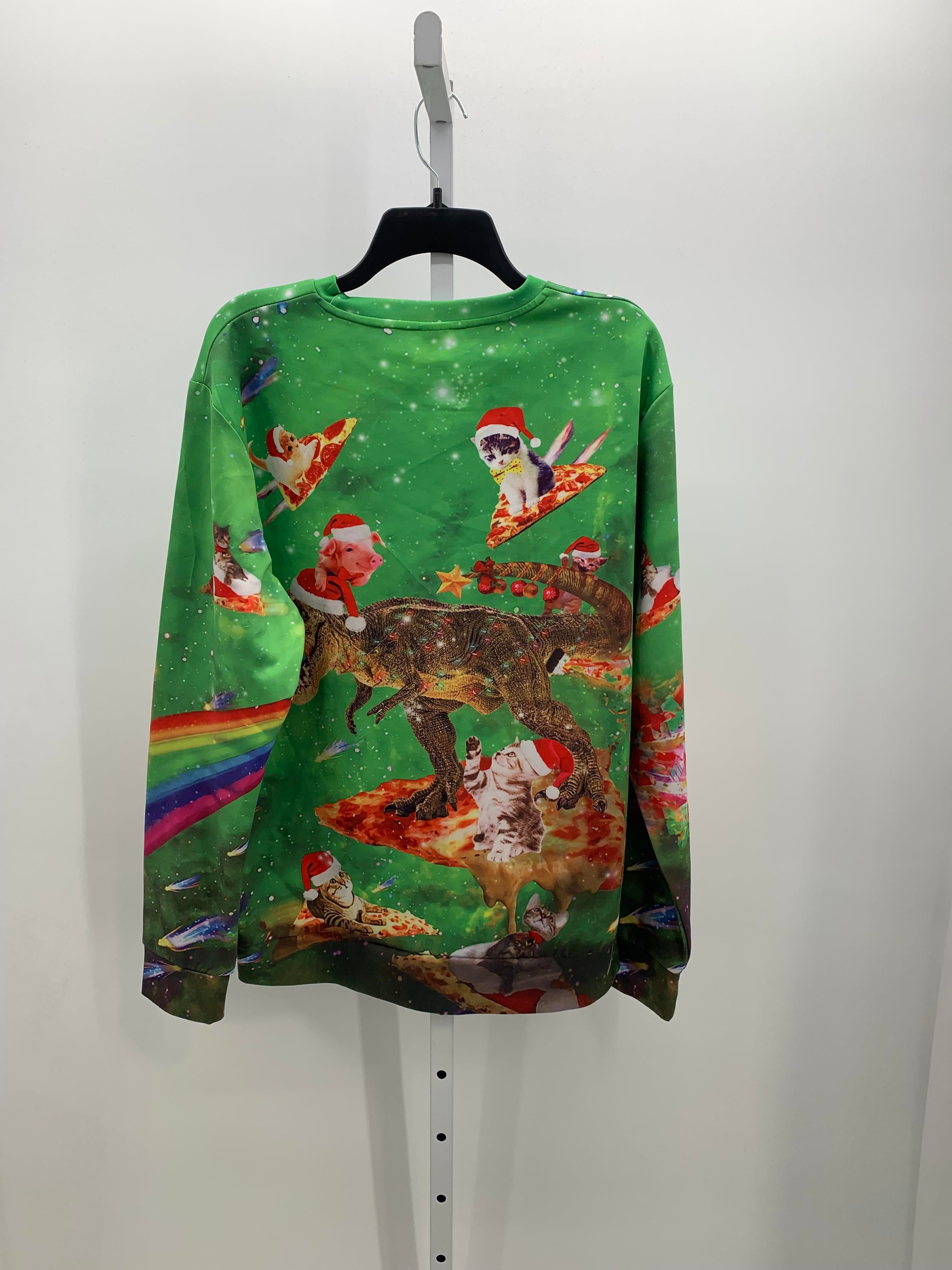 LONG SLV SHIRT KITTENS T-REX PIZZA.