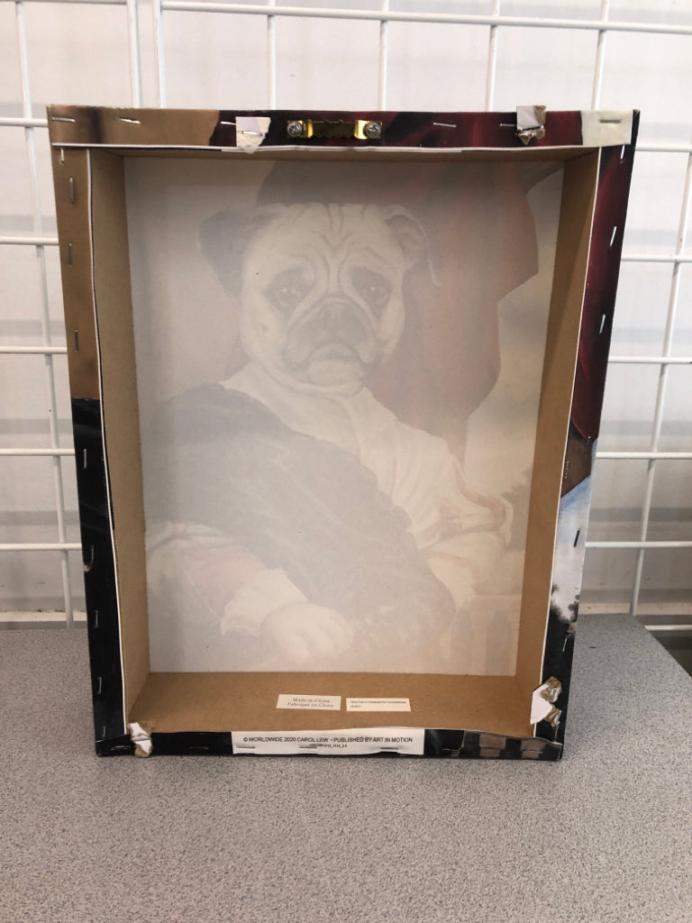 ROYAL PUG PAINTING CANVAS PRINT.