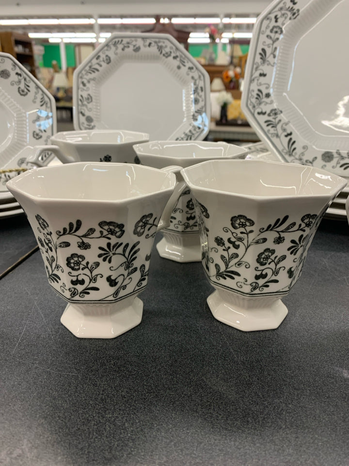 27 PC VTG IRONSTONE DISH SET SRVC FOR 4.