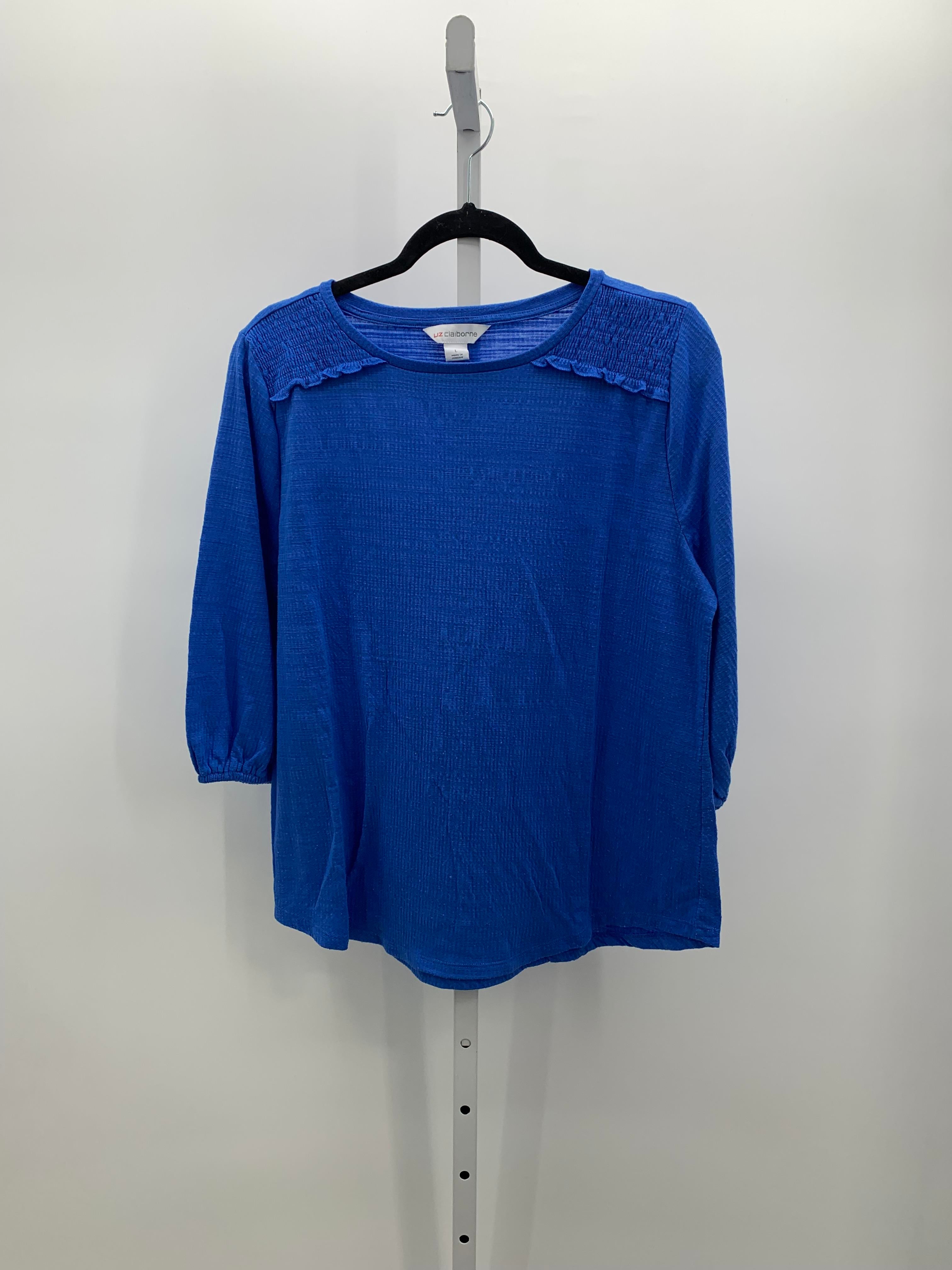 Liz Claiborne Size Large Misses 3/4 Sleeve Shirt