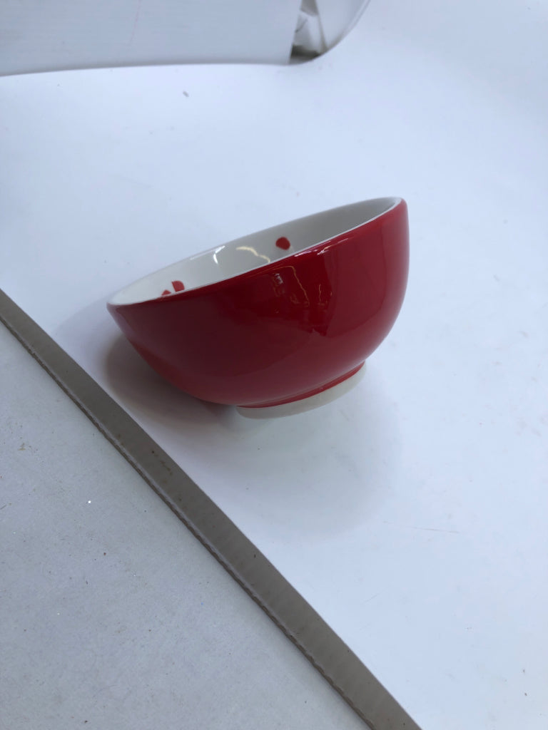 SMALL CANDY CANE NUT BOWL.