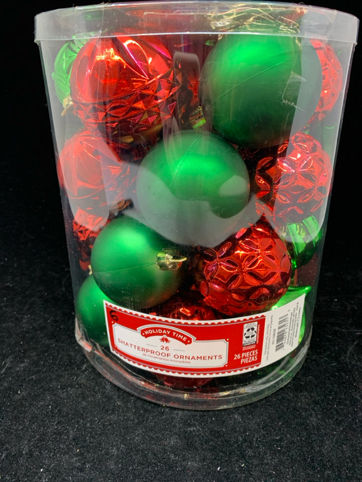 NIP 26 SHATTERPROOF ORNAMENTS
