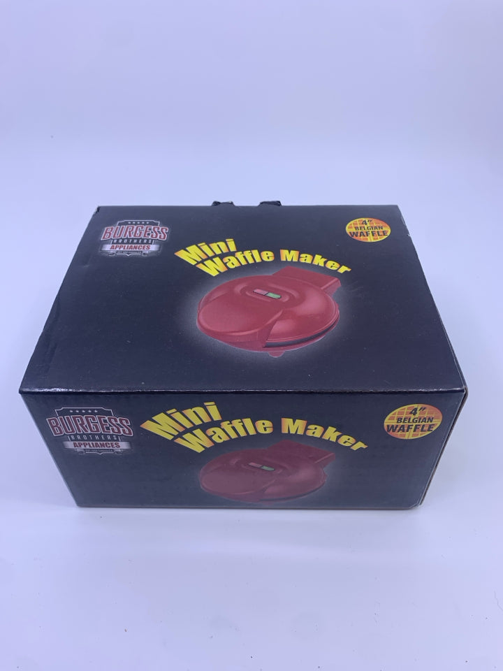 NIB MINI WAFFLE MAKER.