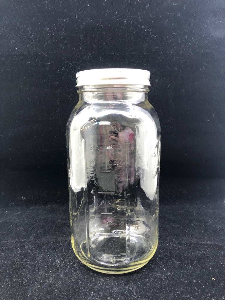 MASON JAR W/LID- 6 CUPS.