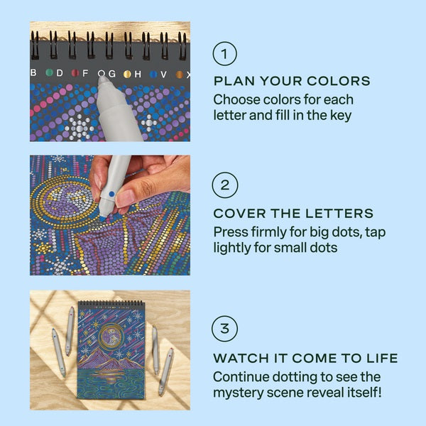 New FlowArt® - Dot-By-Letter, Into the Galaxy - Metallic Ink