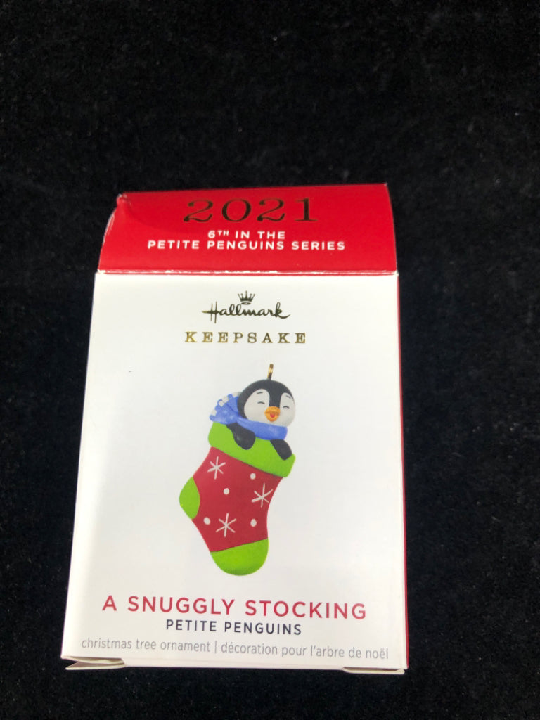 NIB A SNUGGLY STOCKING 2021 HALLMARK KEEPSAKE.