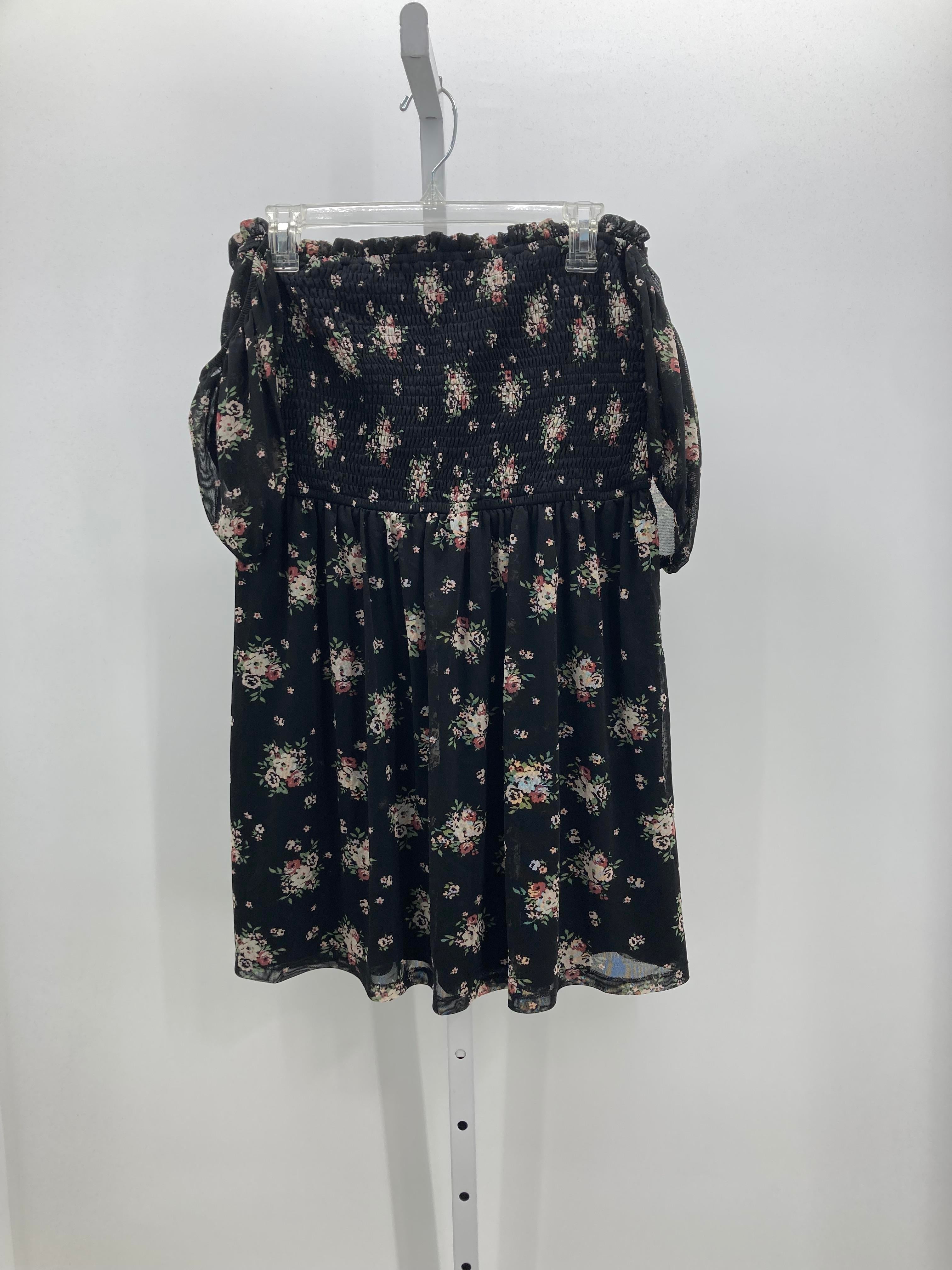 Hollister Black Size Extra Large Juniors Short Sleeve Dress