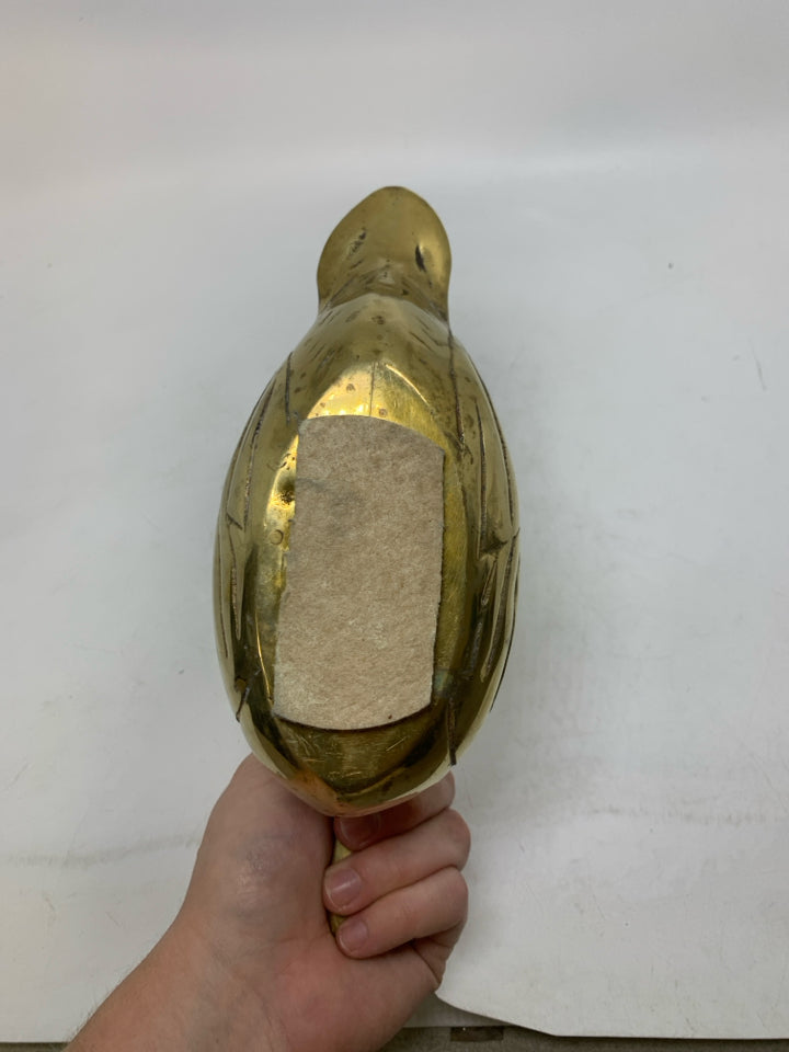 POLISHED BRASS MALLARD DUCK.