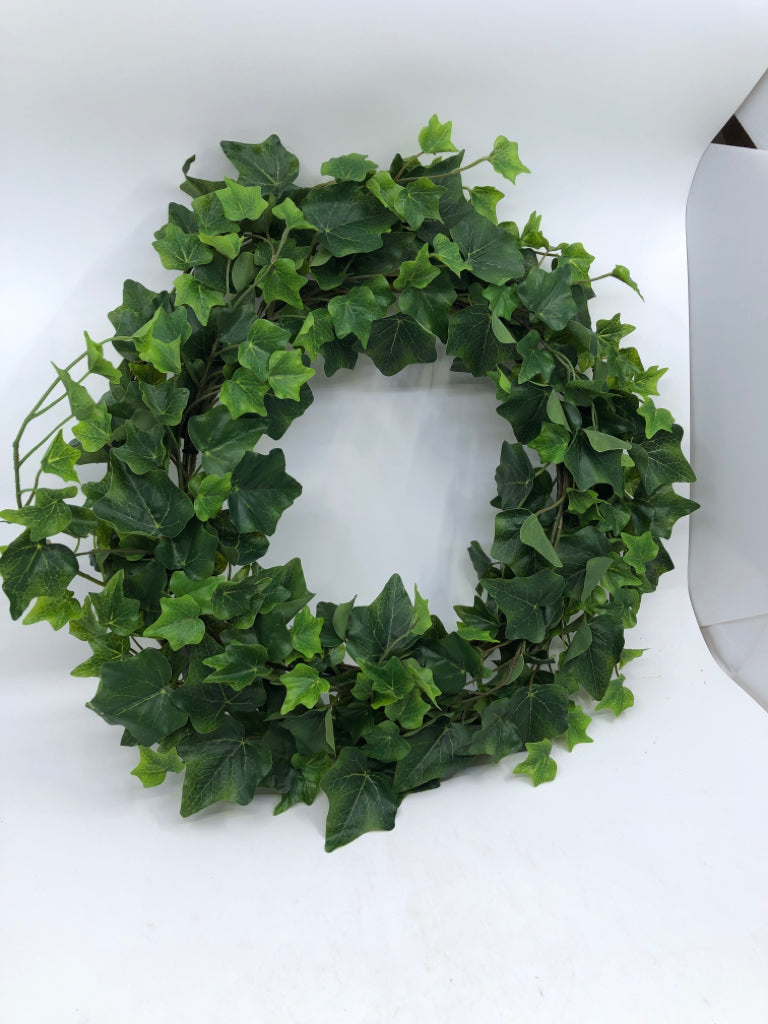 FAUX LEAF WREATH.