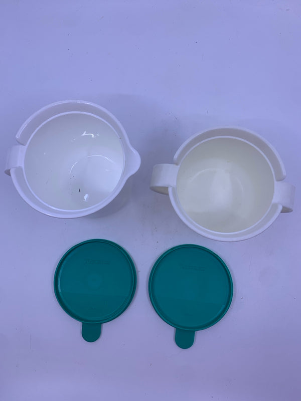 VTG TUPPERWARE CREAMER AND SUGAR.