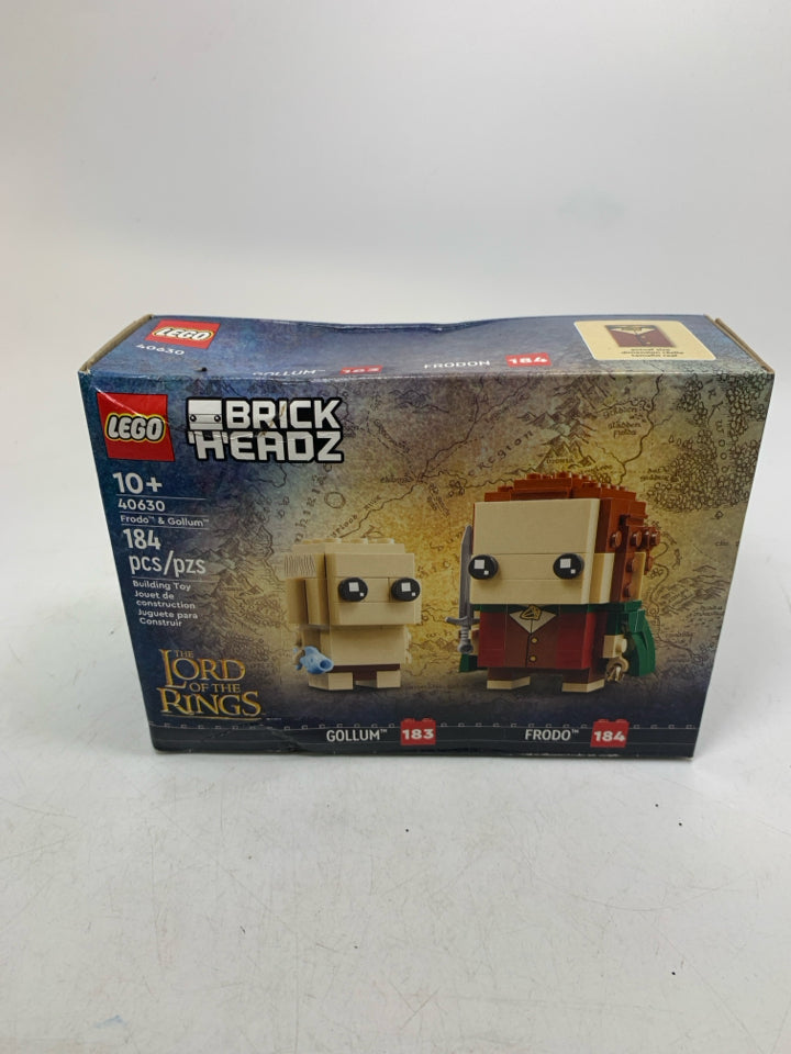 NIB #40630 BRICKHEADZ LORD OF THE RINGS FRODO & GOLLUM SEALED RETIRED.