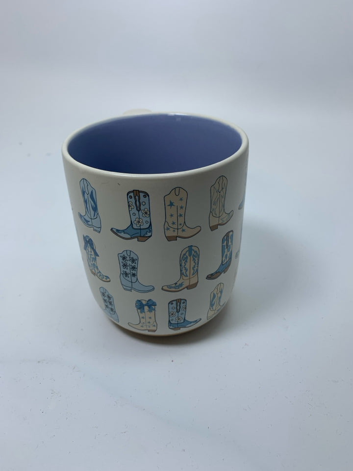 ASSORTED COWBOOTS MUG SUNDAY MORNING CERAMICS.