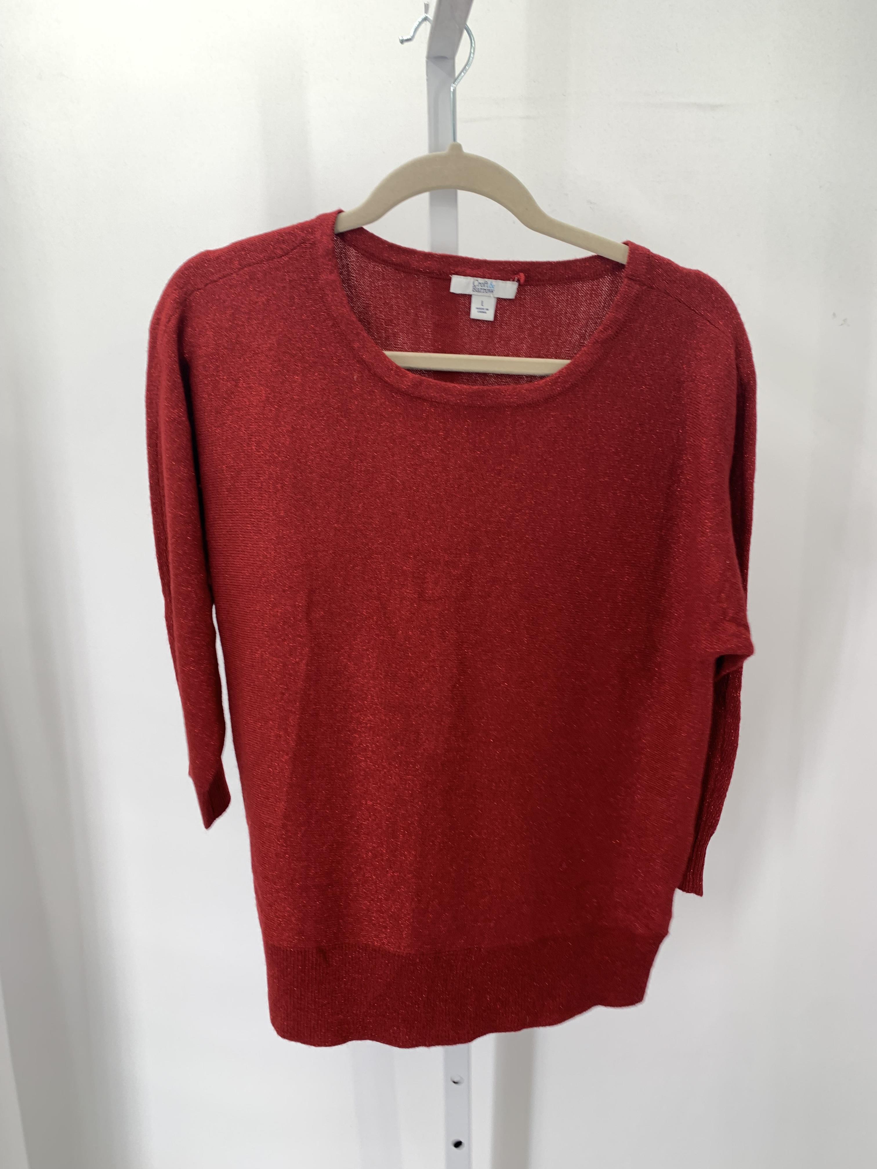 Crocodile Creek Size Large Misses 3/4 Sleeve Sweater