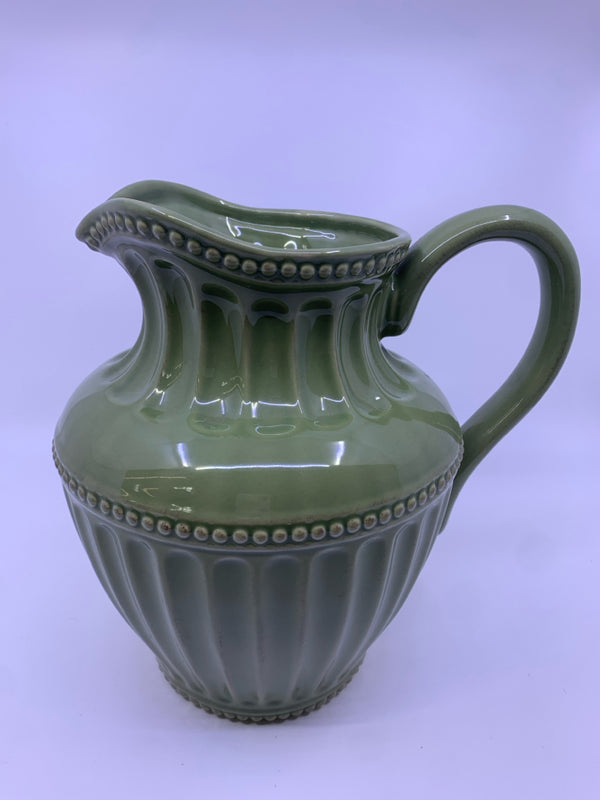 LARGE GREEN PITCHER.