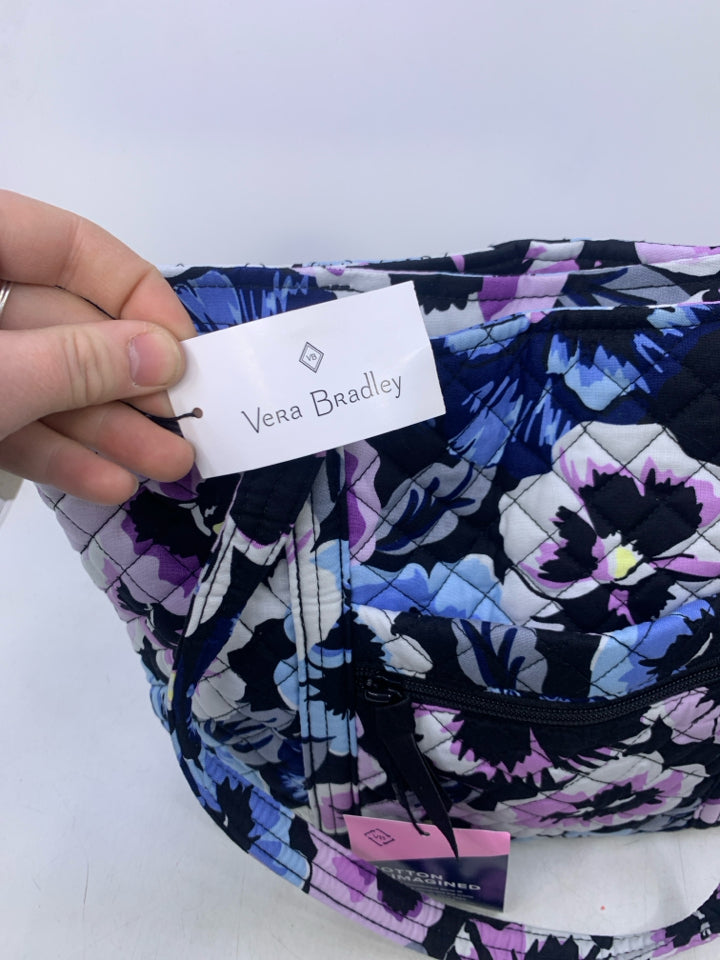 Vera Bradley Small Tote in Plum Pansies- New With Tags