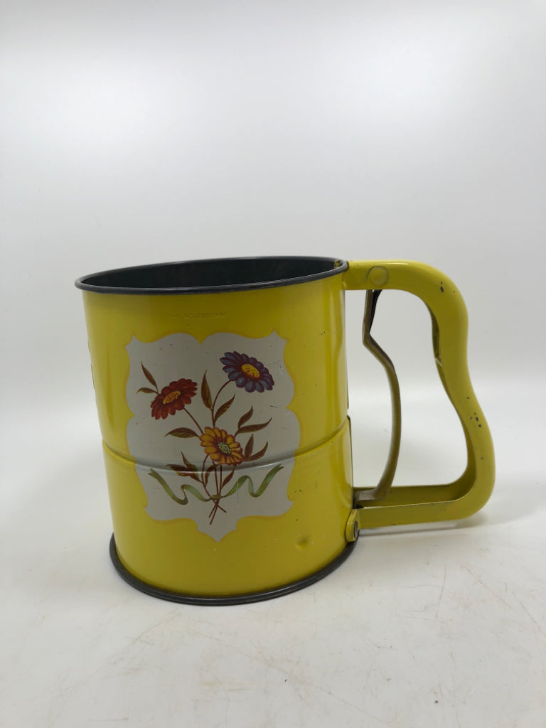 VTG YELLOW ANDROCK HAND-I-SIFF SIFTER.
