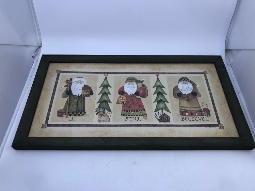 I STILL BELIEVE- FRAMED SANTA PRINT.