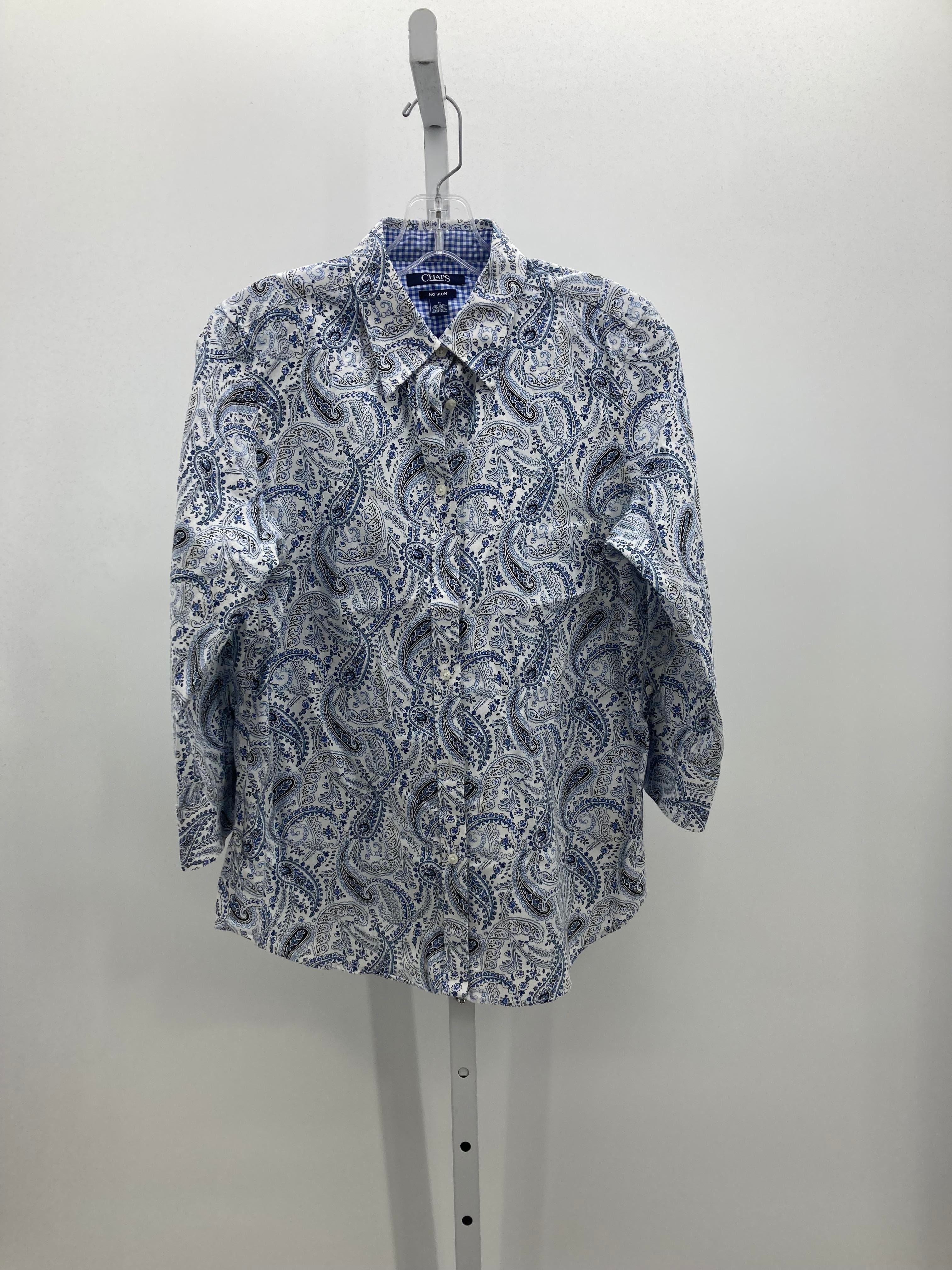 Chaps Size Medium Misses 3/4 Sleeve Shirt