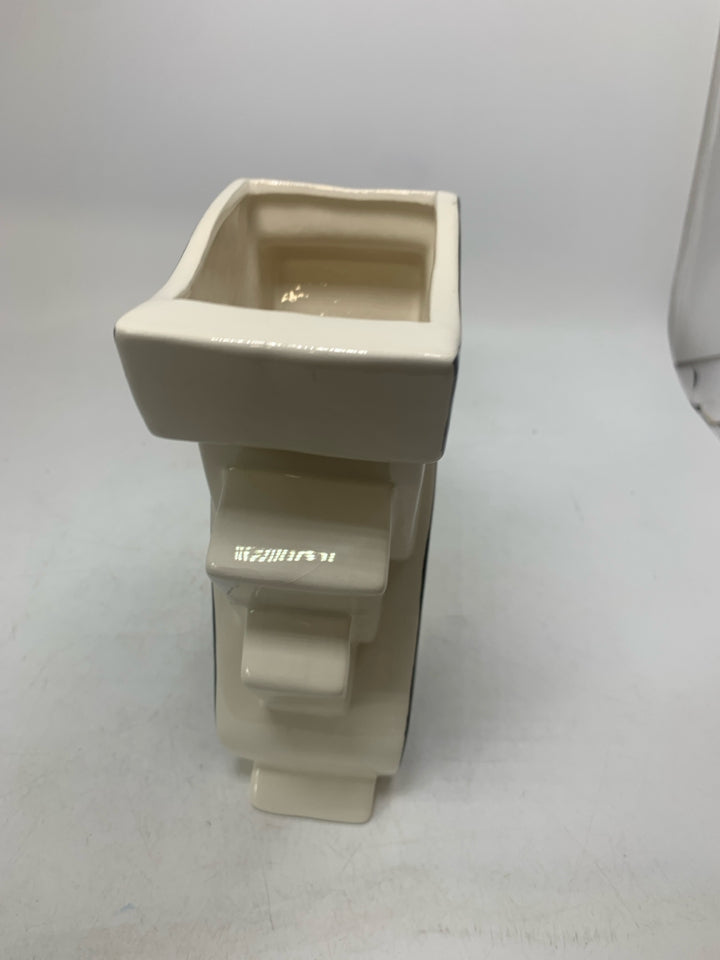 VTG ART DECO MUSIC NOTE VASE.