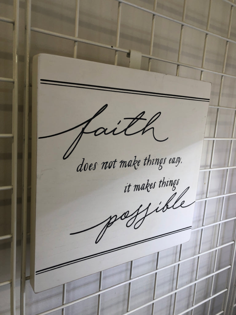 FAITH DOES NOT MAKE B/W WALL ART.