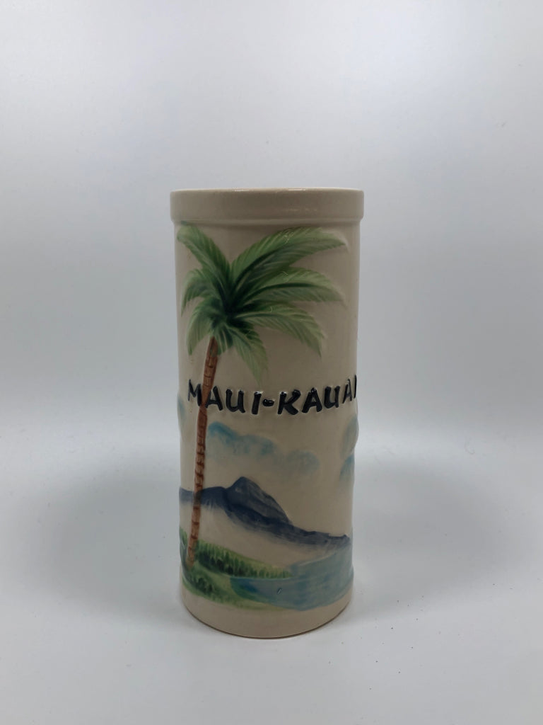 MAUI-KAUAI CERAMIC VASE.