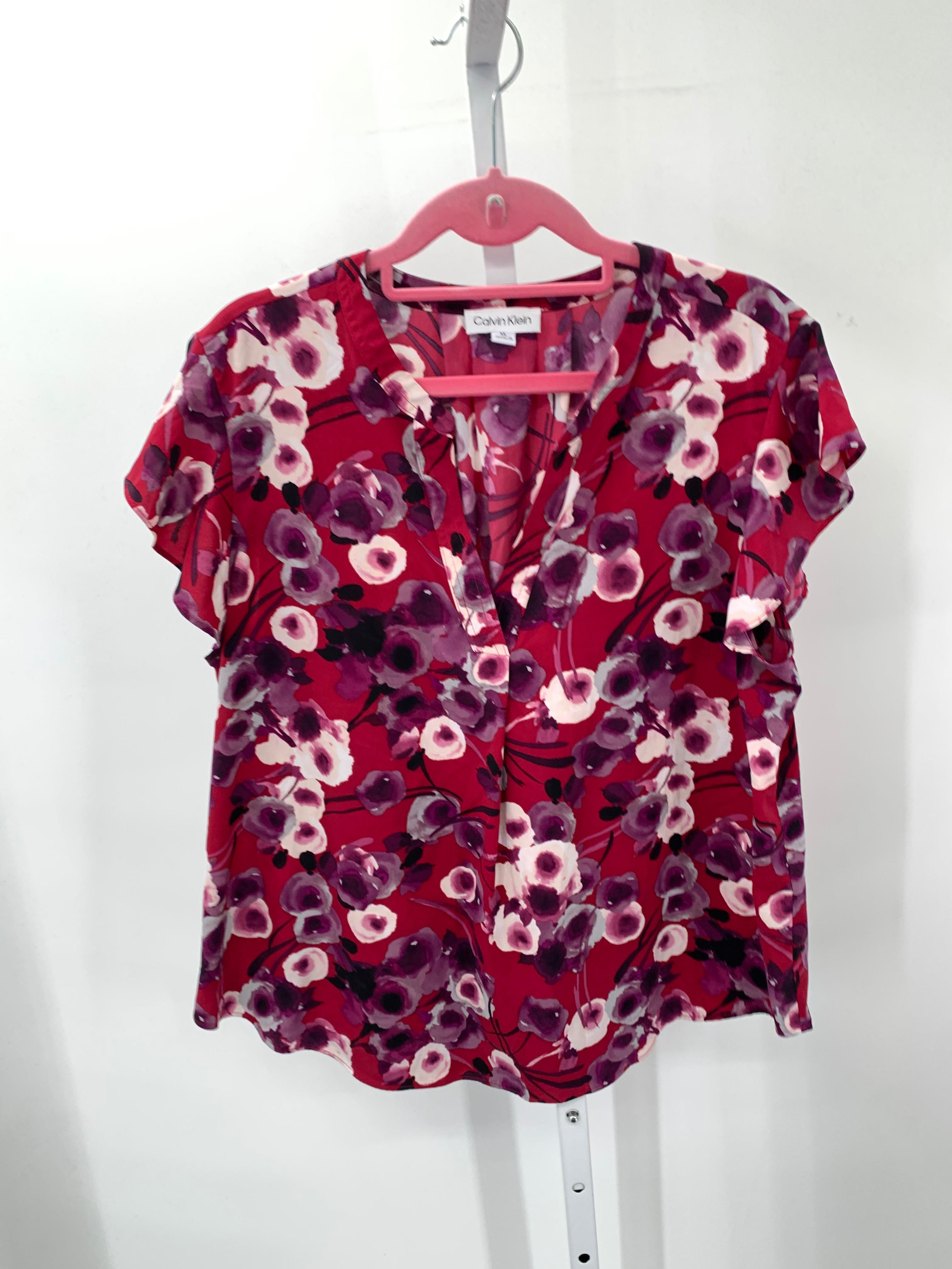 Calvin Klein Size Extra Large Misses Short Sleeve Shirt