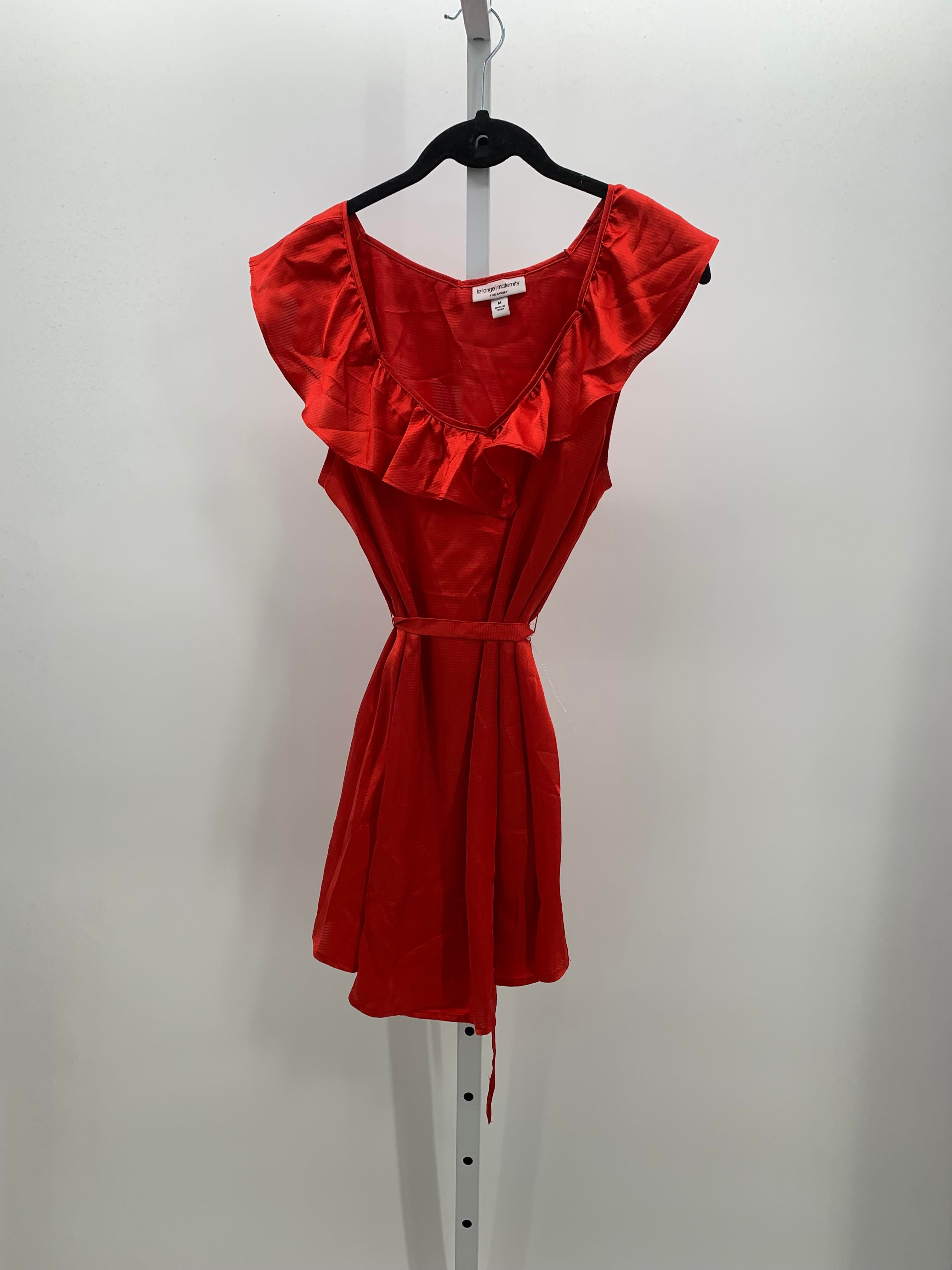 Liz Lange Red Size Medium Maternity Sleeveless Shirt