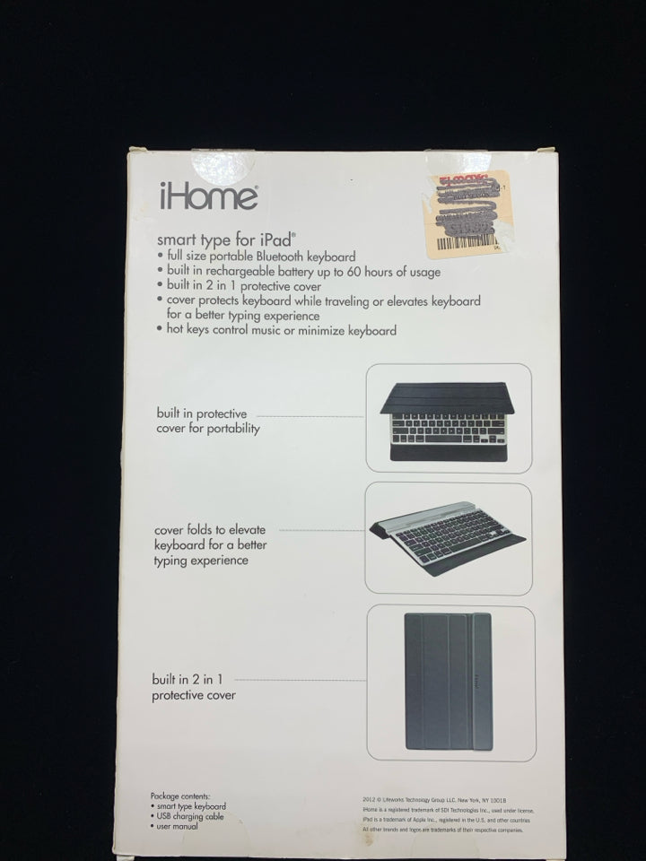 NIB IPAD, IPAD 2 KEYBOARD COVER