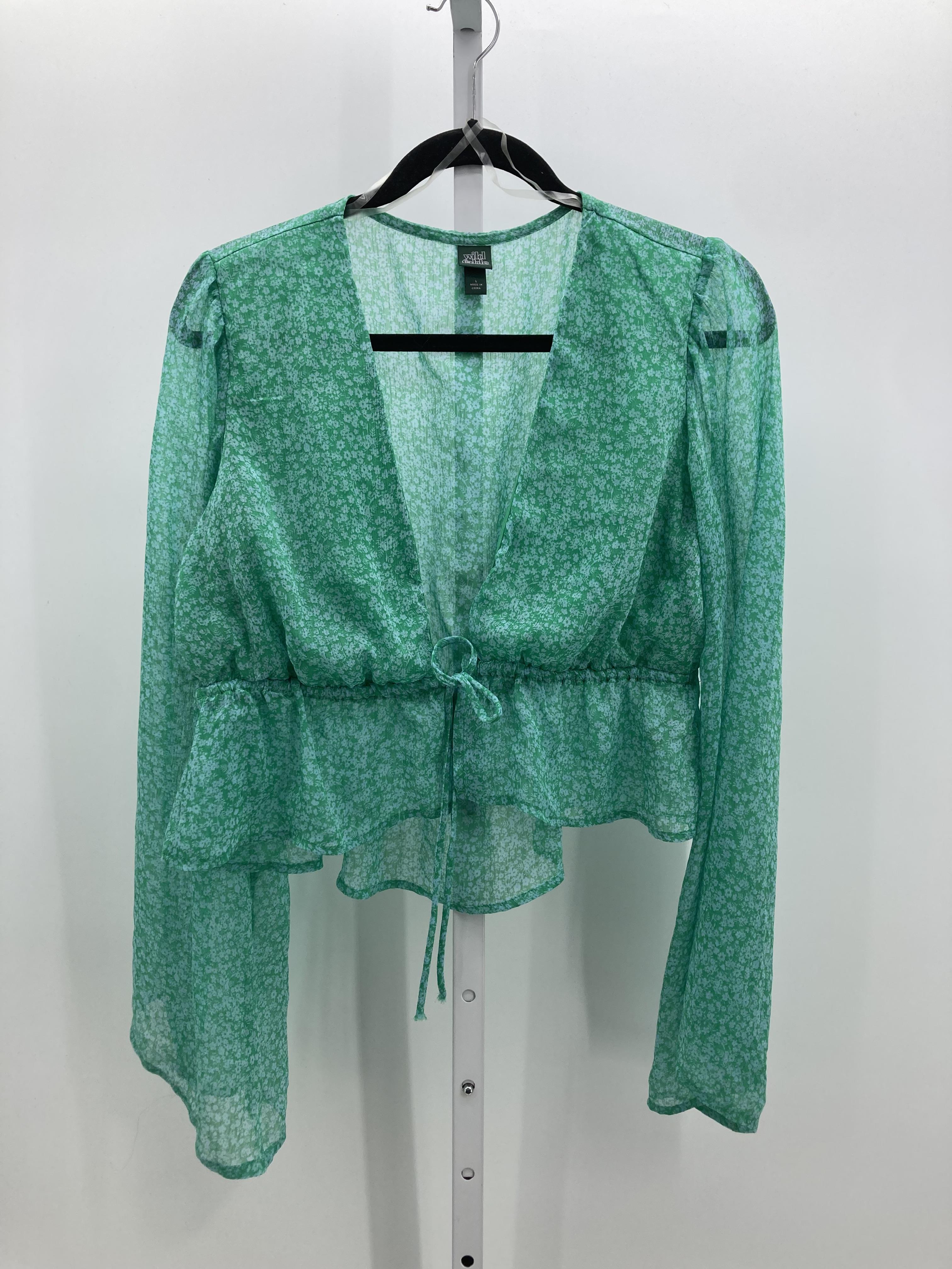 Wild Fable Size Large Juniors Long Sleeve Shirt