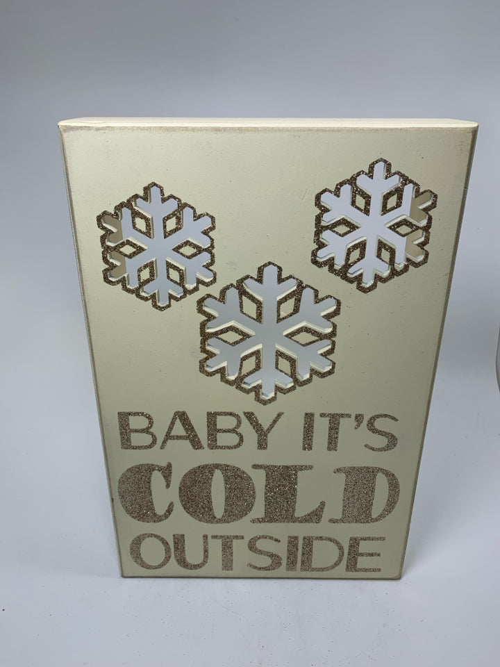 SPARKLE BABY IT'S COLD OUTSIDE PIERCED SNOWFLAKES.