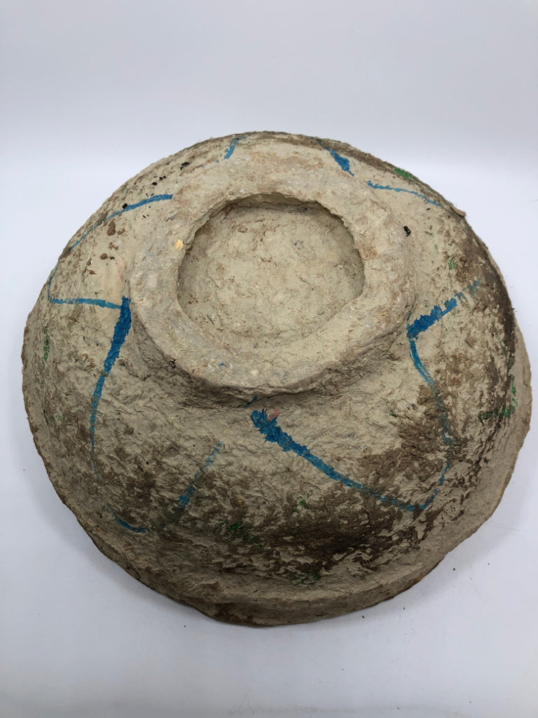 PAPER MACHE DECORATIVE BOWL.