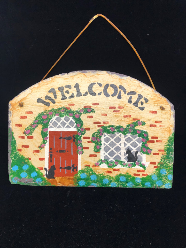 WELCOME SLATE WALL ART.