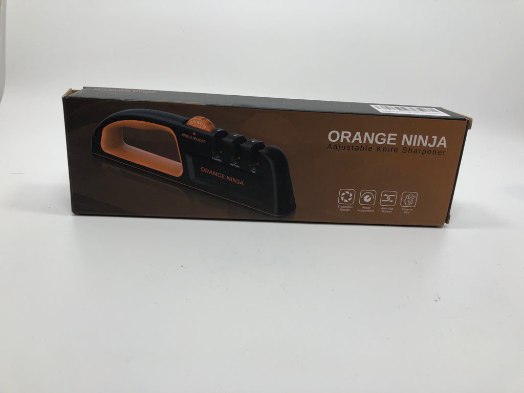 NIB ORANGE NINJA KNIFE SHARPENER.