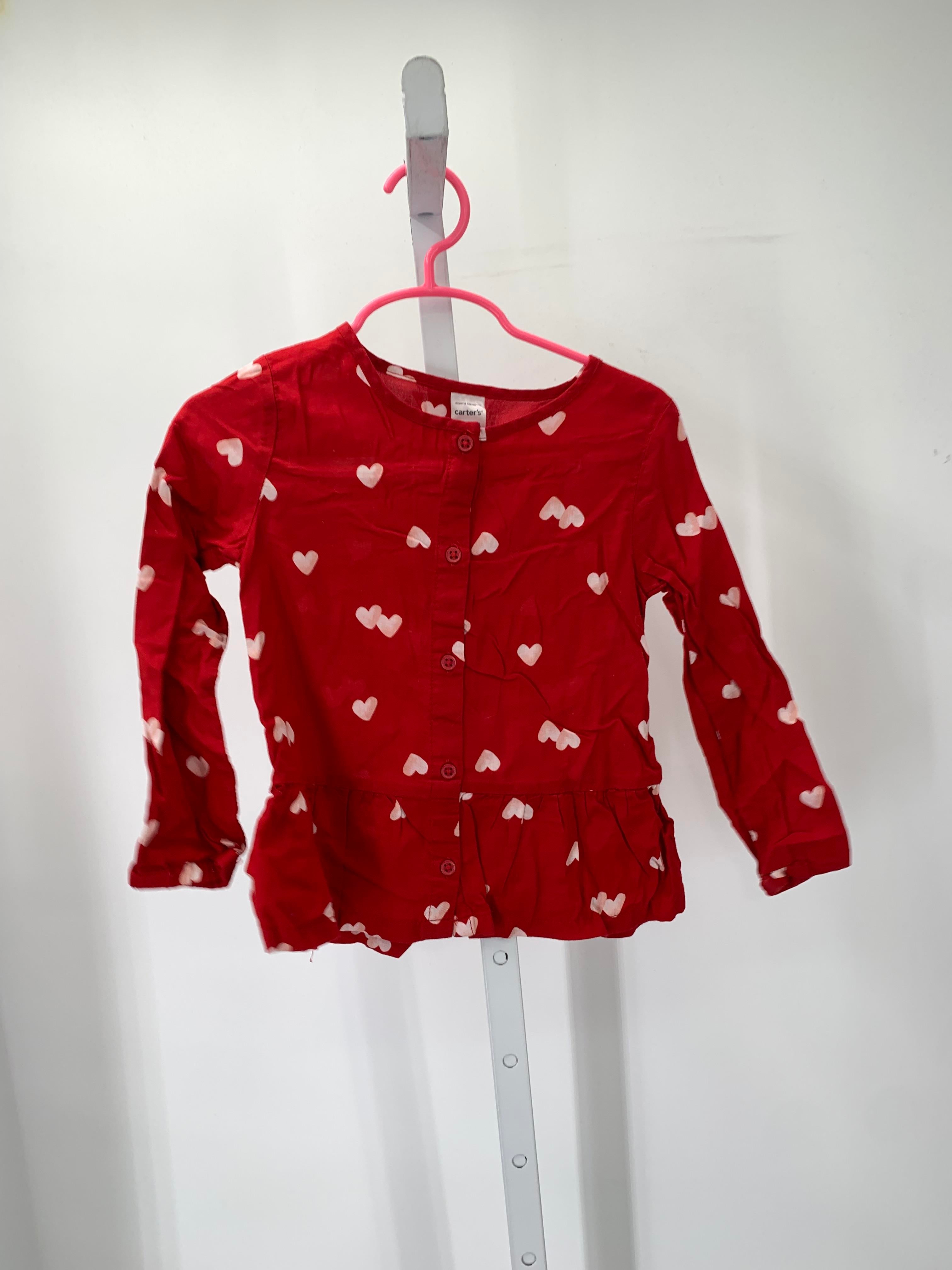 Carters Size 4T Girls Long Sleeve Shirt