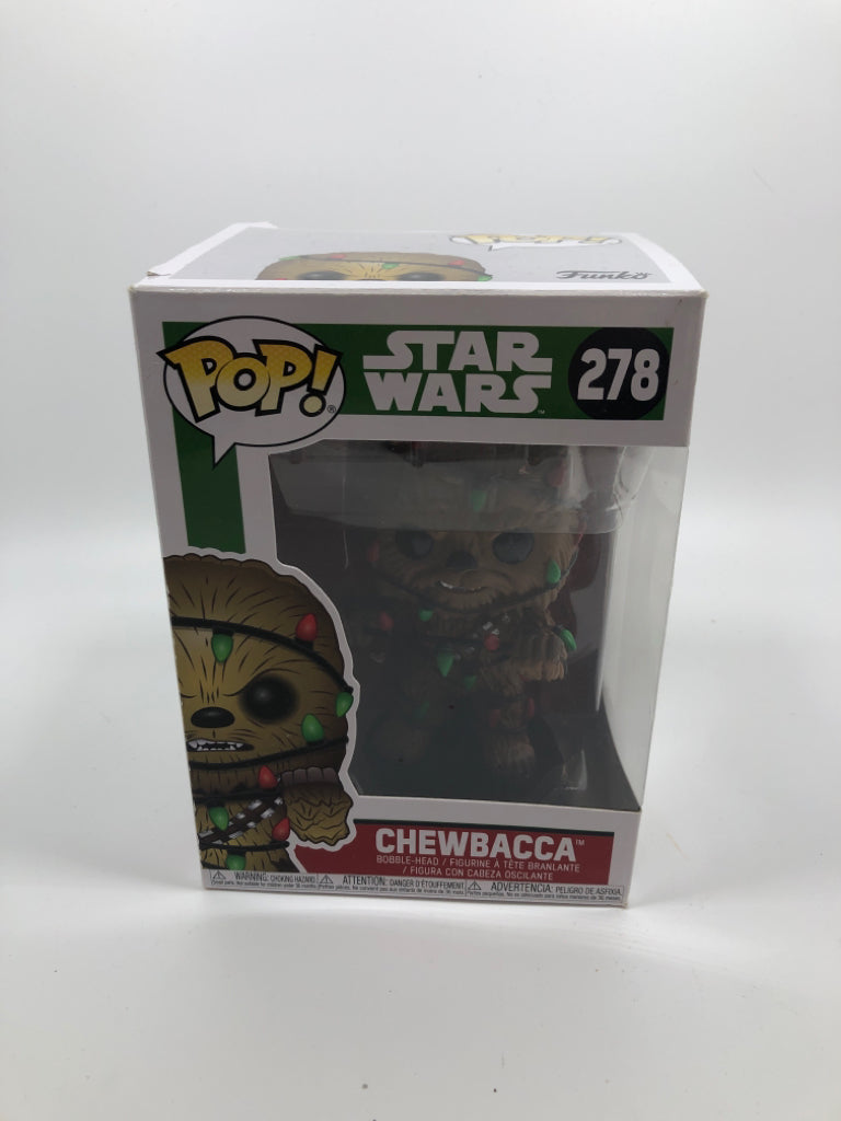 NIB CHRISTMAS CHEWBACCA VADER FUNKO POP #278