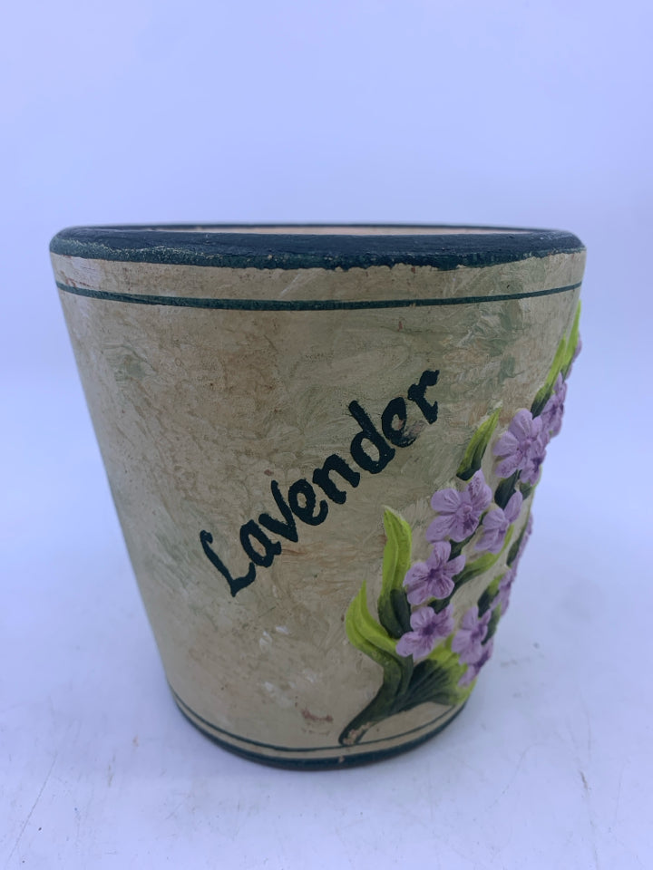 EMBOSSED LAVENDER PLANTER.